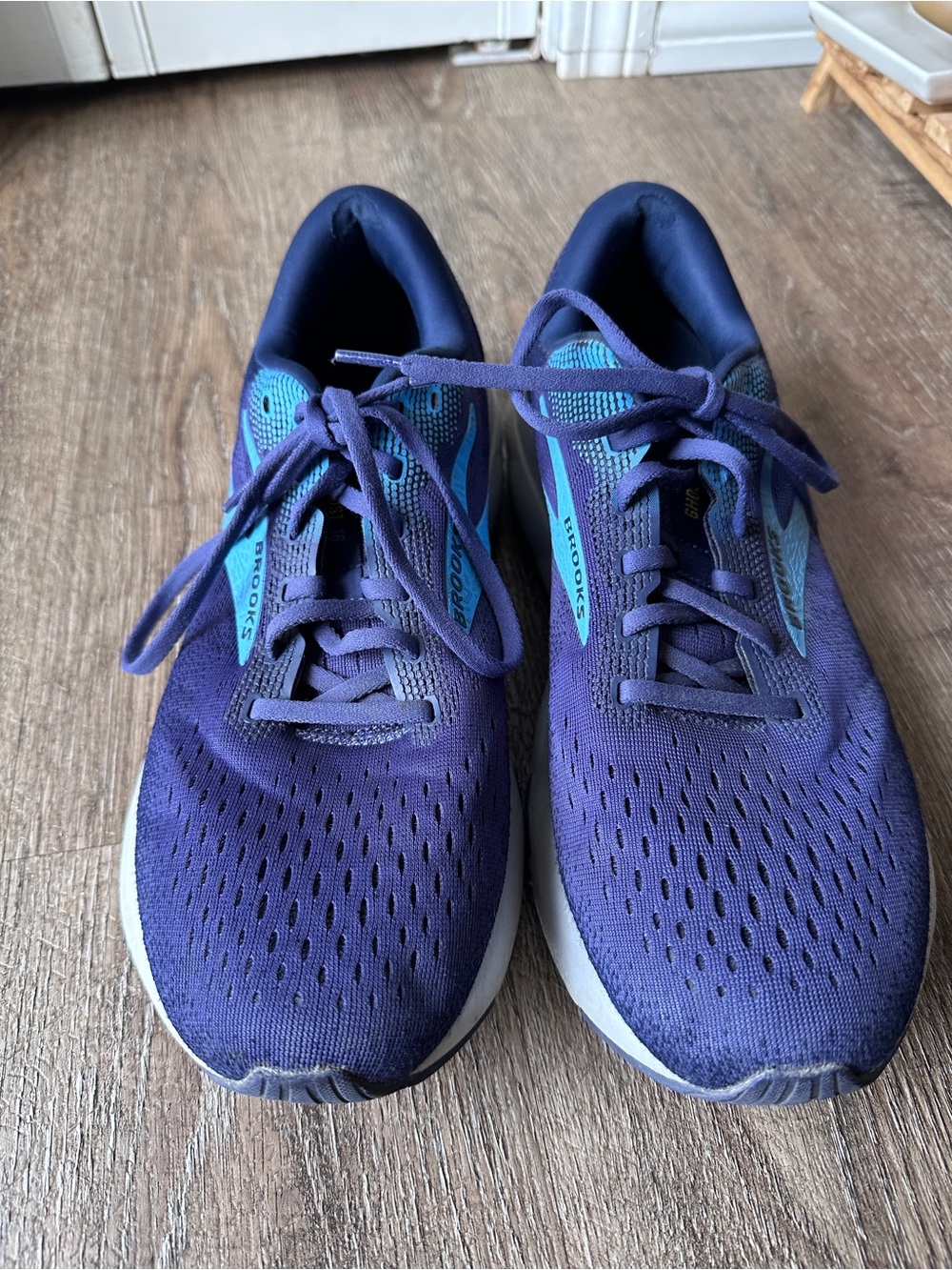 Brooks Ghost 16 Men's Running Shoes Blue Yellow Size 11